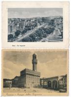 16 db főleg RÉGI olasz város képeslap vegyes minőségben / 16 mostly pre-1945 Italian town-view postcards in mixed quality