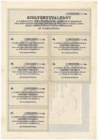Jászapáti 1926. "Jászapáti-i Kölcsönpénztár Részvénytársaság" részvénye 10P-ről szelvények...
