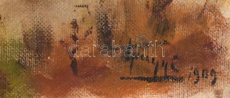 Olvashatatlan jelzéssel: Róka a hóban, 1909. Olaj, vászon. 40×70,5 cm