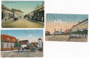 9 db RÉGI magyar város képeslap vegyes minőségben / 9 pre-1945 Hungarian town-view postcards in mixed quality