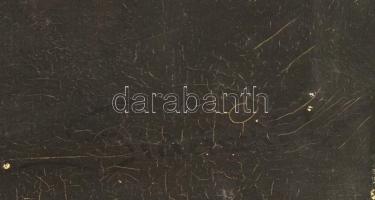 Olvashatatlan jelzéssel (jobbra lent): Útszéli kereszt. Olaj, vászon. Sérült. 80x60 cm