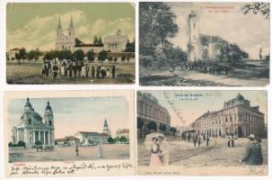 10 db RÉGI magyar város képeslap vegyes minőségben / 10 pre-1945 Hungarian town-view postcards in mixed quality