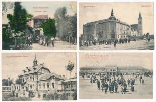 10 db RÉGI magyar város képeslap vegyes minőségben / 10 pre-1945 Hungarian town-view postcards in mixed quality