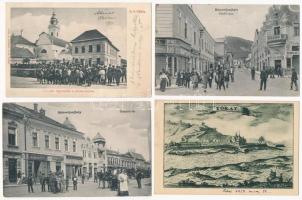 10 db RÉGI magyar város képeslap vegyes minőségben / 10 pre-1945 Hungarian town-view postcards in mi...