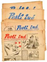 cca 1947-1948 A Pesti Izé c. újság 7 db száma, szakadozott állapotban