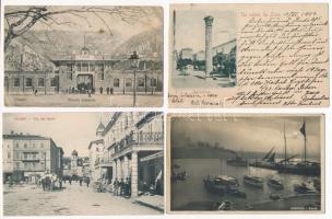 6 db RÉGI horvát város képeslap vegyes minőségben / 6 pre-1945 Croatian town-view postcards in mixed quality