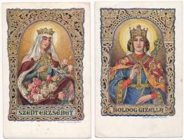 4 db RÉGI vallási motívum képeslap / 4 pre-1945 religious motive postcards