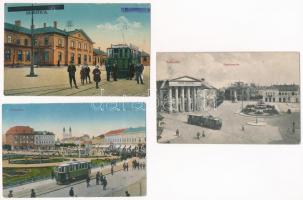 Szabadka, Subotica; villamosok / trams - 8 db régi képeslap / 8 pre-1945 postcards