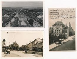 Kassa, Kosice; - 3 db régi képeslap / 3 pre-1945 postcards