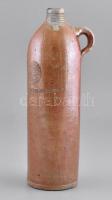 Niederselters Nassau antik ásványvizes flaska, keménycserép, XIX. sz. Jelzett, kisebb sérülésekkel, hibákkal, m: 29 cm