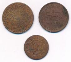 Vegyes: Jemen 1948. 1/40R Br + 1955. 1/80R Br + Omán 1898. 1/4A Cu T:3
Mixed: Yemen 1948. 1/40 Riya...