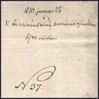 1832 V. Ferdinánd király koronázása alkalmából a nemesek által felajánlott 50 000 aranyforintos hozo...