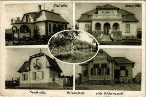 1932 Balatonfűzfő, Sikó, Arany és Novák villa, vitéz Gáthy nyaraló