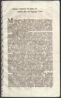1788 Nagykőrös városának folyamodványa az alsipánhoz adómérséklést kérve. 6 nyomtatott oldal