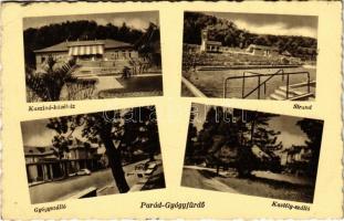 1941 Parád-gyógyfürdő, kaszinó kávéház, gyógyszálló, strand, Kastély szálló (EK)