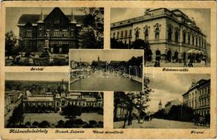 1947 Hódmezővásárhely, Színház, Fekete Sas szálloda, Kossuth Lajos tér, Városi strandfürdő, Fő utca (EB)