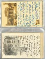 Olaszország 73 db főleg régi és futott olasz városképes lap levél / képeslap berakóban