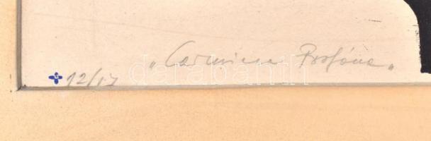 Zala Tibor (1920-2004): Carmina profana, 1967. Linómetszet, papír, jelzett, számozott (12/17), paszp...