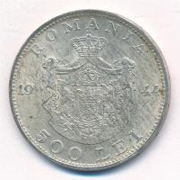 Románia 1944. 500L Ag "I. Mihály" T:1- patina Romania 1944. 500 Lei Ag "Mihai I"...