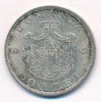 Románia 1944. 500L Ag "I. Mihály" T:1- patina Romania 1944. 500 Lei Ag "Mihai I"...