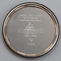 Omega mechanikus férfi karóra, 1950 körül, bőr szíjjal, működik, d:37mm