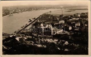 Budapest XI. Déli panoráma a Szent Gellérthegyről, Szent Gellért gyógyfürdővel (EK)