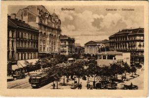 1917 Budapest VIII. Kálvin tér, Nemzeti Múzeum, villamos (EK)