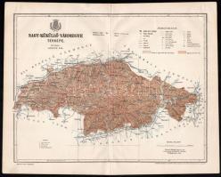 1897 Bp., Nagy-Küküllő vármegye térképe, tervezte: Gönczy Pál, 23,5×29,5 cm