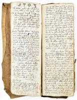 VÉDETT! / NO EXPORT cca 1680-1744 Gazdaság számadási könyve, a vett és kiadott jószágokról, gazdaság...