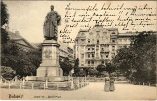 1909 Budapest V. József nádor tér és szobor