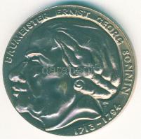 NSZK 1986. "St.Michaelis templomtorony jubileuma-Ernst Georg Sonnin" Br emlékérem T:1