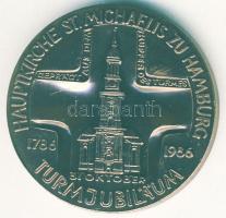 NSZK 1986. "St.Michaelis templomtorony jubileuma-Ernst Georg Sonnin" Br emlékérem T:1