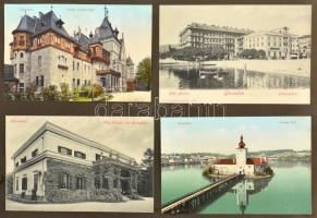 Osztrák képeslapgyűjtemény - 70 db régi beragasztott képeslap albumban (Salzburg, Bad Ischl, Gmunden...