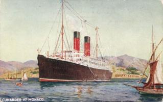Cunarder hajó Monacónál