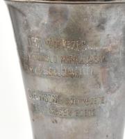 Ezüst (Ag) Serleg vésett feirattal (A nagy dunai árvíz elleni védekezés irányításában kifejtett kima...