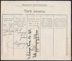 1918 Gróf Lónyay Gábor bortokos által aláírt postai irat