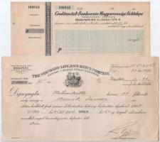 1910-1939. 15db-os csekk- és kötelezvénytétel, közte 1db csehszlovák, 1db kitöltetlen és 4db lyukasztással érvénytelenítve T:II-III