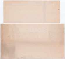 1910-1939. 15db-os csekk- és kötelezvénytétel, közte 1db csehszlovák, 1db kitöltetlen és 4db lyukasz...