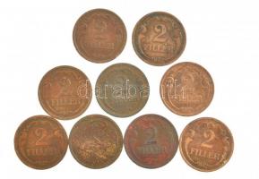 1927-1940. 2f bronz (9xklf) T:2,2-  Adamo P2