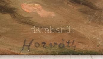 Horváth jelzéssel: Erdő. Olaj, karton, keret nélkül, 25x35cm