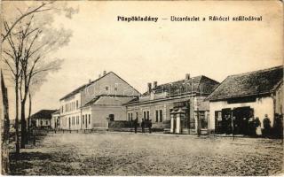 1915 Püspökladány, utca részlet a Rákóczi szállodával (b)