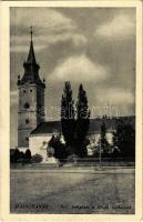 1943 Hajdúnánás, Református templom, Hősök szobra, emlékmű (EK)