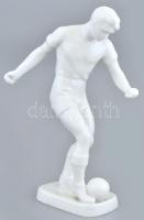 Drasche porcelán focista, festettlen, jelzés nélkül, gyári fibákkal, m: 27 cm