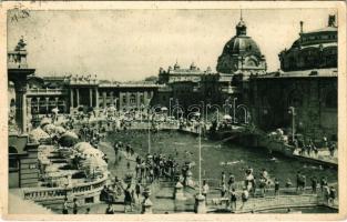 1933 Budapest XIV. Városliget, Széchenyi strandfürdő, fürdőzők (EK)