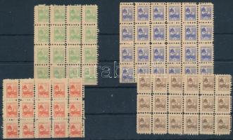 1934. Gyermekposta sor 1f, 2f, 5f, 10f összefüggésekben (összesen 73 db bélyeg)