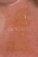 Zsolnay kislány kosárral, pajzspecsétes jelzéssel, apró kopások, eozin mázas, m:8 cm (tervezte: Sink...