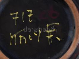 Fratelli Fanciullaci retró kerámia tál, jelzett, kopásnyomokkal, d:15cm