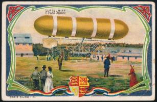 Chocolataterie Francaise léghajó litho gyűjtőkártya szecessziós hátlappal