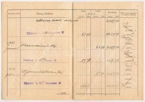 1922. "Hajdumegyei Takarékpénztár" betéti könyvecskéje, egy része kitöltve. Használt, de j...