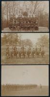 cca 1900-1910 5 db katonai fotó, megírt fotólapok, 9×13,5 cm